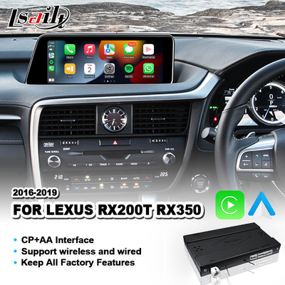 อินเตอร์เฟซการเล่นรถยนต์แบบไร้สาย Android Auto สําหรับ Lexus RX350 RX200T RX 350 การควบคุมหนู 2016-2019