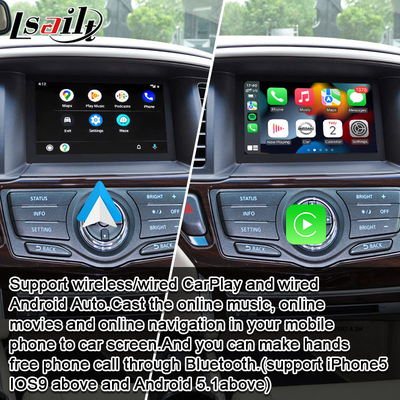 หน้าจอมัลติมีเดียในรถยนต์ CarPlay สำหรับ Nissan Pathfinder, Patrol, Armada Infiniti QX พร้อม Android Auto