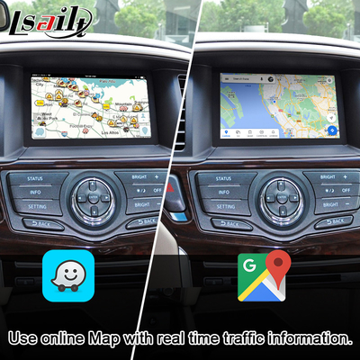 หน้าจอมัลติมีเดียในรถยนต์ CarPlay สำหรับ Nissan Pathfinder, Patrol, Armada Infiniti QX พร้อม Android Auto