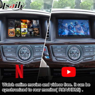 หน้าจอมัลติมีเดียในรถยนต์ CarPlay สำหรับ Nissan Pathfinder, Patrol, Armada Infiniti QX พร้อม Android Auto