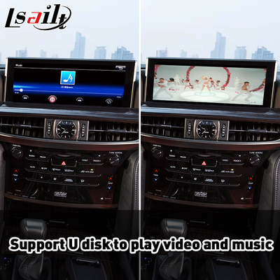 อินเตอร์เฟซการเล่นรถยนต์ Android แบบไร้สายสําหรับ Lexus LX570 LX 570 LX450D 2016-2021