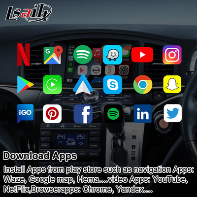 หน้าจอมัลติมีเดีย CarPlay แบบไร้สายสำหรับ Nissan Elgrand Patrol, Armada Infiniti QX พร้อมระบบนำทาง GPS, Android Auto