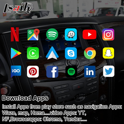 หน้าจอมัลติมีเดียรถยนต์ Lsailt สำหรับ Nissan Armada Patrol พร้อม Wireless CarPlay, YouTube, อัปเกรด Display