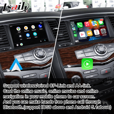 หน้าจอมัลติมีเดียรถยนต์ Lsailt สำหรับ Nissan Armada Patrol พร้อม Wireless CarPlay, YouTube, อัปเกรด Display
