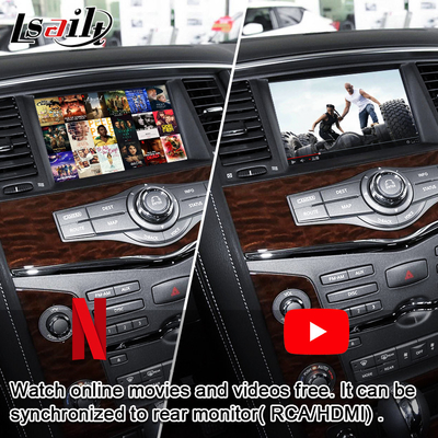 หน้าจอมัลติมีเดียรถยนต์ Lsailt สำหรับ Nissan Armada Patrol พร้อม Wireless CarPlay, YouTube, อัปเกรด Display