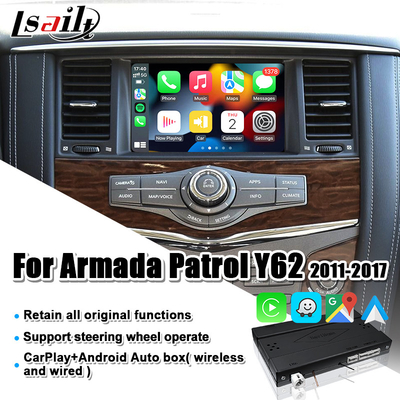 Lsailt CarPlay Interface สำหรับ Nissan Armada, Quest, Pathfinder พร้อม Android Auto, อัพเกรดหน้าจอดั้งเดิม