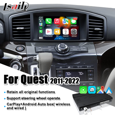 อินเตอร์เฟส CarPlay ไร้สายสำหรับ Nissan Quest, Patrol, Armada, Infiniti QX พร้อม YouTube, Android Auto
