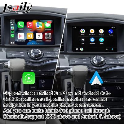 อินเตอร์เฟส CarPlay ไร้สายสำหรับ Nissan Quest, Patrol, Armada, Infiniti QX พร้อม YouTube, Android Auto