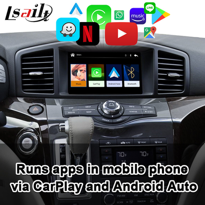 อินเตอร์เฟส CarPlay ไร้สายสำหรับ Nissan Quest, Patrol, Armada, Infiniti QX พร้อม YouTube, Android Auto