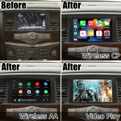Nissan Patrol Y62 คาร์เพลย์ไร้สาย android auto อัพเกรดสไตล์ OEM โดย Lsailt