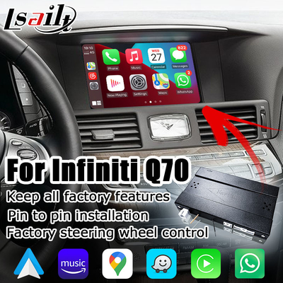 Infiniti Q70 ไร้สาย carplay โทรศัพท์อัตโนมัติ android หน้าจอมิเรอร์กล่องสื่อการฉายโดย Lsailt