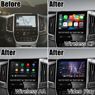 Toyota Land Cruiser LC200 OEM สไตล์ไร้สาย carplay android auto มัลติมีเดียอินเทอร์เฟซอัพเกรด