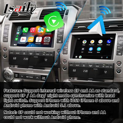 Apple carplay Android auto upgrade สำหรับ Lexus GX460 OEM style รวมการอัพเกรด