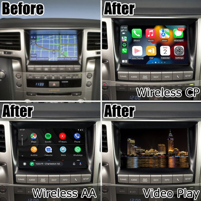 Lexus LX570 ไร้สาย Carplay Android auto กล่องอินเทอร์เฟซอัพเกรดสไตล์ OEM