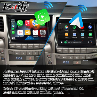 Lexus LX570 ไร้สาย Carplay Android auto กล่องอินเทอร์เฟซอัพเกรดสไตล์ OEM