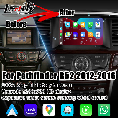 Pathfinder R52 ไร้สาย carplay android อัพเกรดอัตโนมัติจอแสดงผล HD 720x1280