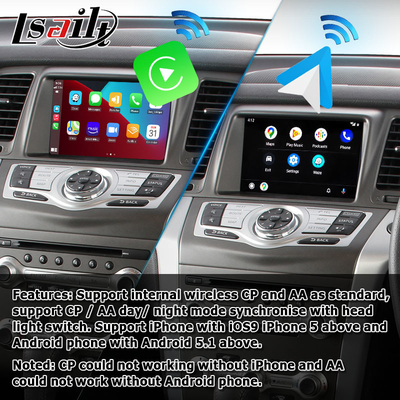 Nissan Murano Z51 Wireless Carplay Android Auto มัลติมีเดียอัพเกรดหน้าจอ HD