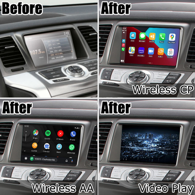 Nissan Murano Z51 Wireless Carplay Android Auto มัลติมีเดียอัพเกรดหน้าจอ HD