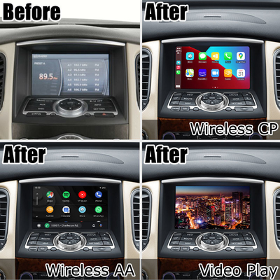 Infiniti QX50 EX35 EX25 EX30d EX37 หน้าจอ HD ไร้สาย Carplay Android Auto อัพเกรด