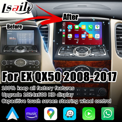 Infiniti QX50 EX35 EX25 EX30d EX37 หน้าจอ HD ไร้สาย Carplay Android Auto อัพเกรด