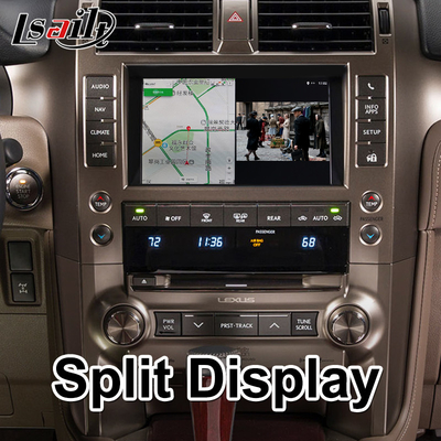 Lexus GX460 Android อินเทอร์เฟซวิดีโอมัลติมีเดียพร้อมระบบนำทาง GPS Carplay แบบไร้สาย