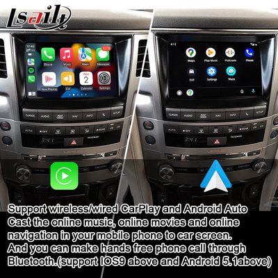 Lexus CarPlay Interface สำหรับ LX570 2013-2015 GX460 พร้อม Wireless Android Auto, Google Map