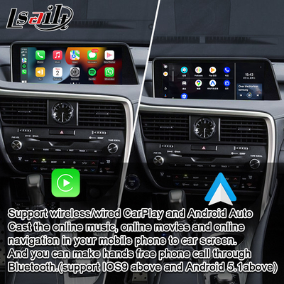 อินเทอร์เฟซ Lexus CarPlay สำหรับ RX450H 2016-2022 RX350 รองรับ Wireless Android Auto, กล้อง