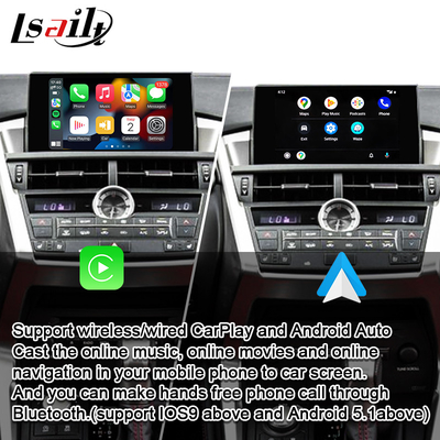 อินเตอร์เฟส CarPlay ไร้สายสำหรับ Lexus NX NX200t NX300h Android Auto, Mirror Link, HiCar, CarLife
