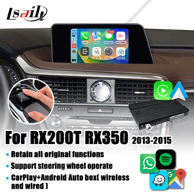 Lsailt CarPlay Interface สำหรับ Lexus RX RX200T RX350 พร้อม Android Auto, Mirror Link, Google Map