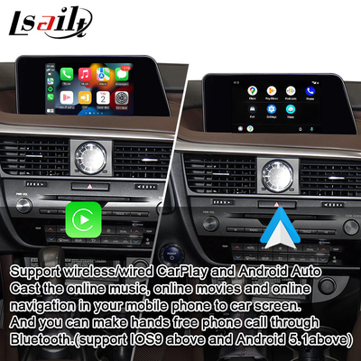 Lsailt CarPlay Interface สำหรับ Lexus RX RX200T RX350 พร้อม Android Auto, Mirror Link, Google Map