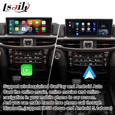 ตัวถอดรหัส CarPlay ไร้สายสำหรับ Lexus LX LX570 LX460d 2017-2022 Revese Camera Video Interface