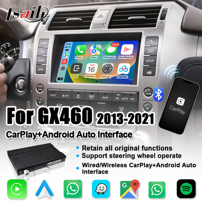 Plug and Play CarPlay Interface สำหรับ Lexus GX460 2014-2021 LX570 RX NX พร้อม Android Auto แบบไร้สาย