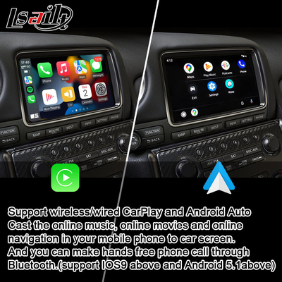 อินเตอร์เฟส Carplay สำหรับ Nissan GT-R GTR R35 2008-2017 ระบบ Android Auto ไร้สายในตัว, Mirror Link
