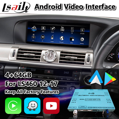 Lsailt Android อินเทอร์เฟซวิดีโอมัลติมีเดียสำหรับ Lexus LS460 LS600h LS F-Sport AWD 2012-2017