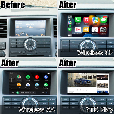 อินเทอร์เฟซวิดีโอ Android carplay กล่องอัตโนมัติ android สำหรับ Nissan Armada TA60 2008-2015