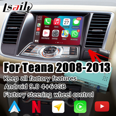 อินเทอร์เฟซวิดีโอ Android Nissan Teana J32 พร้อมระบบอัตโนมัติของ Android carplay ไร้สาย