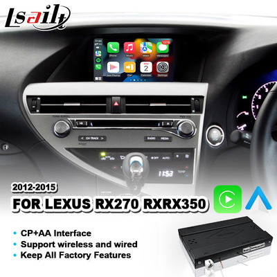 Lsait Wireless Carplay Android อินเทอร์เฟซอัตโนมัติสำหรับ Lexus RX 270 350 450h F Sport AL10 2012-2015
