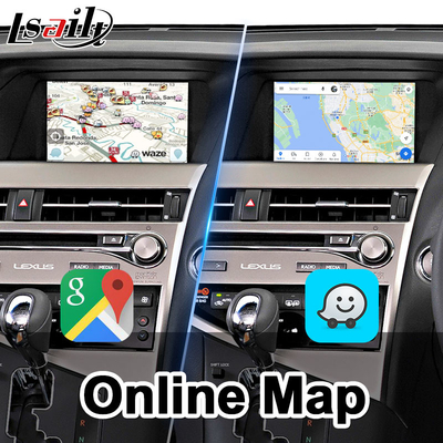 Lsailt Android Carplay อินเทอร์เฟซวิดีโอสำหรับ Lexus RX270 RX350 RX450h RX เมาส์ควบคุม 2012-2015