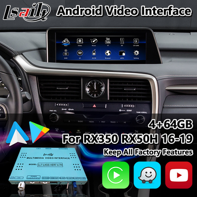 Lsailt Android Carplay Interface สําหรับ Lexus RX 450h 200T 350 450L 350L 300 F Sport ปี 2016-2019
