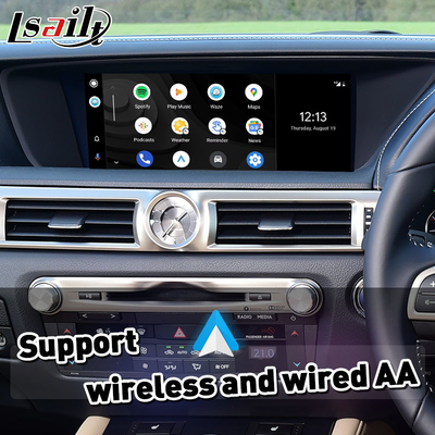 อินเตอร์เฟซการเล่นรถยนต์แบบ Android แบบไร้สายสําหรับ Lexus GS300h GS200t GS350 GS450h GSF GS L10 2016-2020