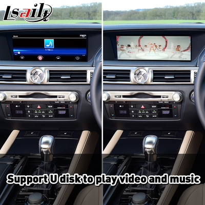 อินเตอร์เฟซการเล่นรถยนต์แบบ Android แบบไร้สายสําหรับ Lexus GS300h GS200t GS350 GS450h GSF GS L10 2016-2020