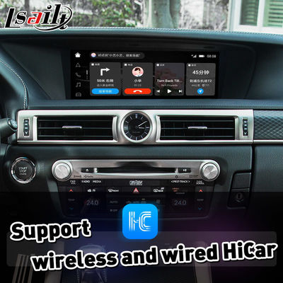 Lsailt Android Auto Carplay อินเทอร์เฟซสำหรับ Lexus GS350 GS200t GS300h GS450h AWD F Sport 2016-2020