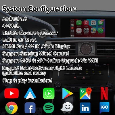 Lsailt Android Video Interface สําหรับ Lexus IS250 IS300h IS350 IS200t IS300 IS การควบคุมหนู 2013-2016