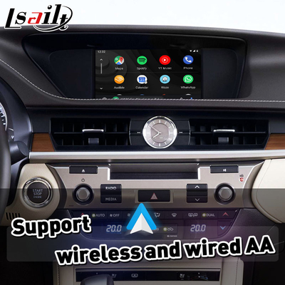 อินเตอร์เฟซการเล่นรถยนต์ Android แบบไร้สายสําหรับ Lexus ES250 ES200 ES350 ES300h ES 250 200 การควบคุม Knob 2012-2018