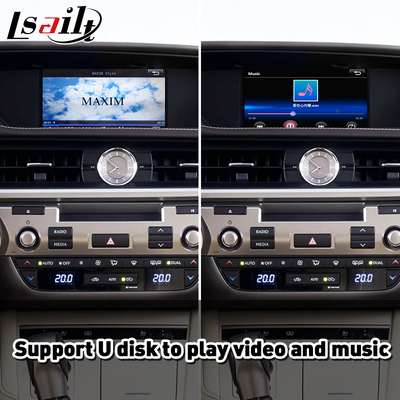 อินเตอร์เฟซการเล่นรถยนต์ Android แบบไร้สายสําหรับ Lexus ES250 ES200 ES350 ES300h ES 250 200 การควบคุม Knob 2012-2018