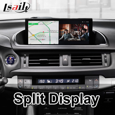 อินเตอร์เฟซวีดีโอสําหรับการนําทางในระบบ Lsailt Android สําหรับ Lexus CT 200h FSport 2017-2022