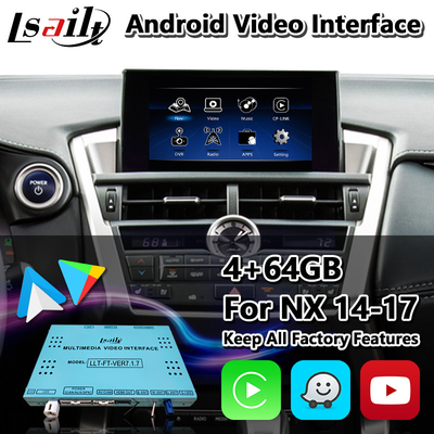 Lsailt Android Multimedia Video Interface สําหรับ Lexus NX300h NX200t NX F-Sport การควบคุมทัชพาด 2014-2017