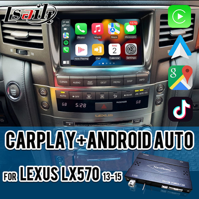 อินเตอร์เฟซ CarPlay แบบไร้สายสําหรับ Lexus LX570 2013-2015 LX460d GX460 GX400 การนําทาง Android Auto Box โดย Lsailt