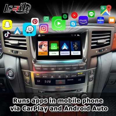 อินเตอร์เฟซ CarPlay แบบไร้สายสําหรับ Lexus LX570 2013-2015 LX460d GX460 GX400 การนําทาง Android Auto Box โดย Lsailt
