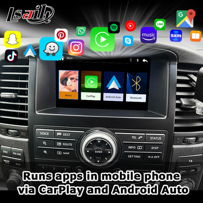 อินเตอร์เฟซ CarPlay แบบไร้สายสําหรับ Nissan Pathfinder R51 Navara D40 2013-2016 Android Auto, CarLife, Mirror Link